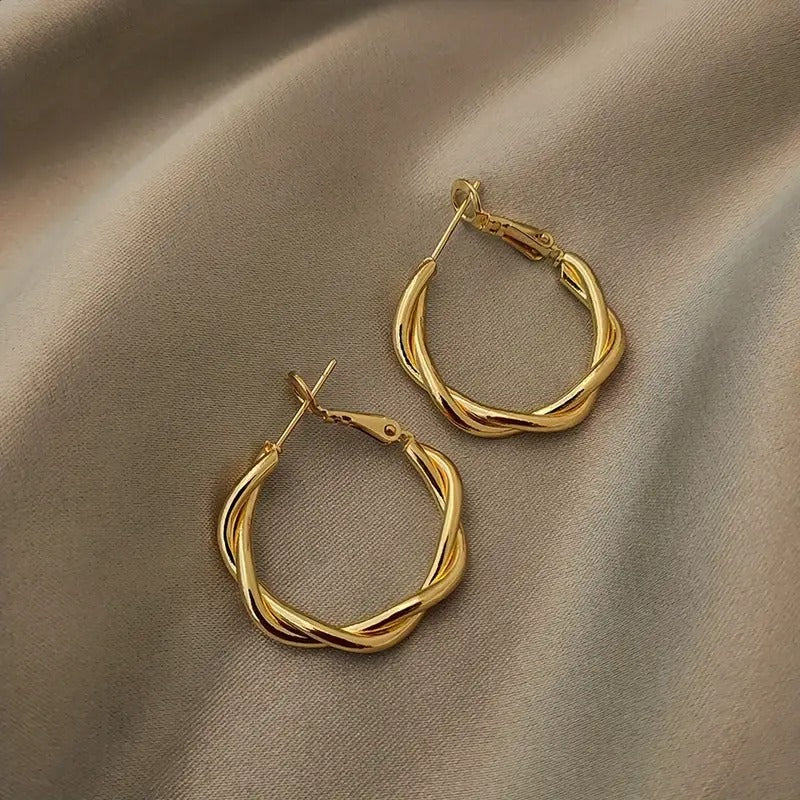 Twisted Hoop Earrings