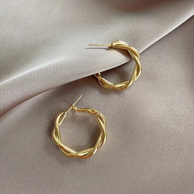 Twisted Hoop Earrings