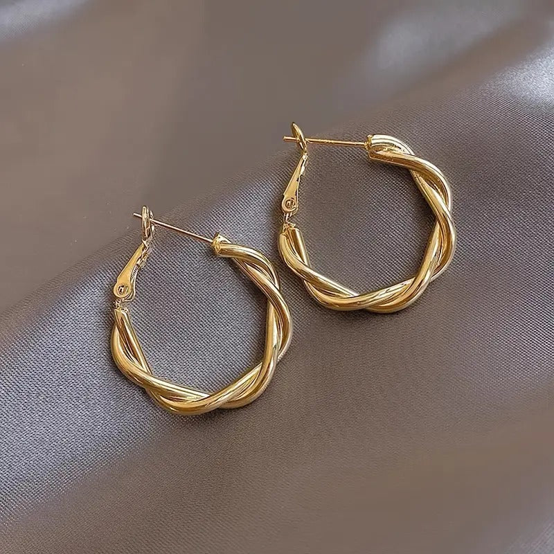 Twisted Hoop Earrings