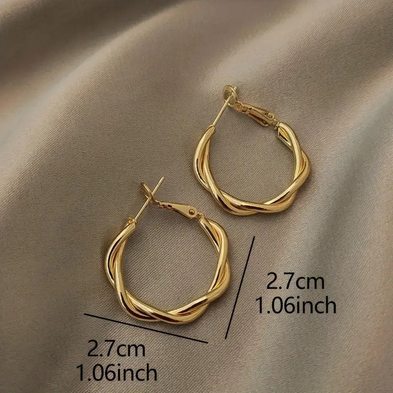 Twisted Hoop Earrings