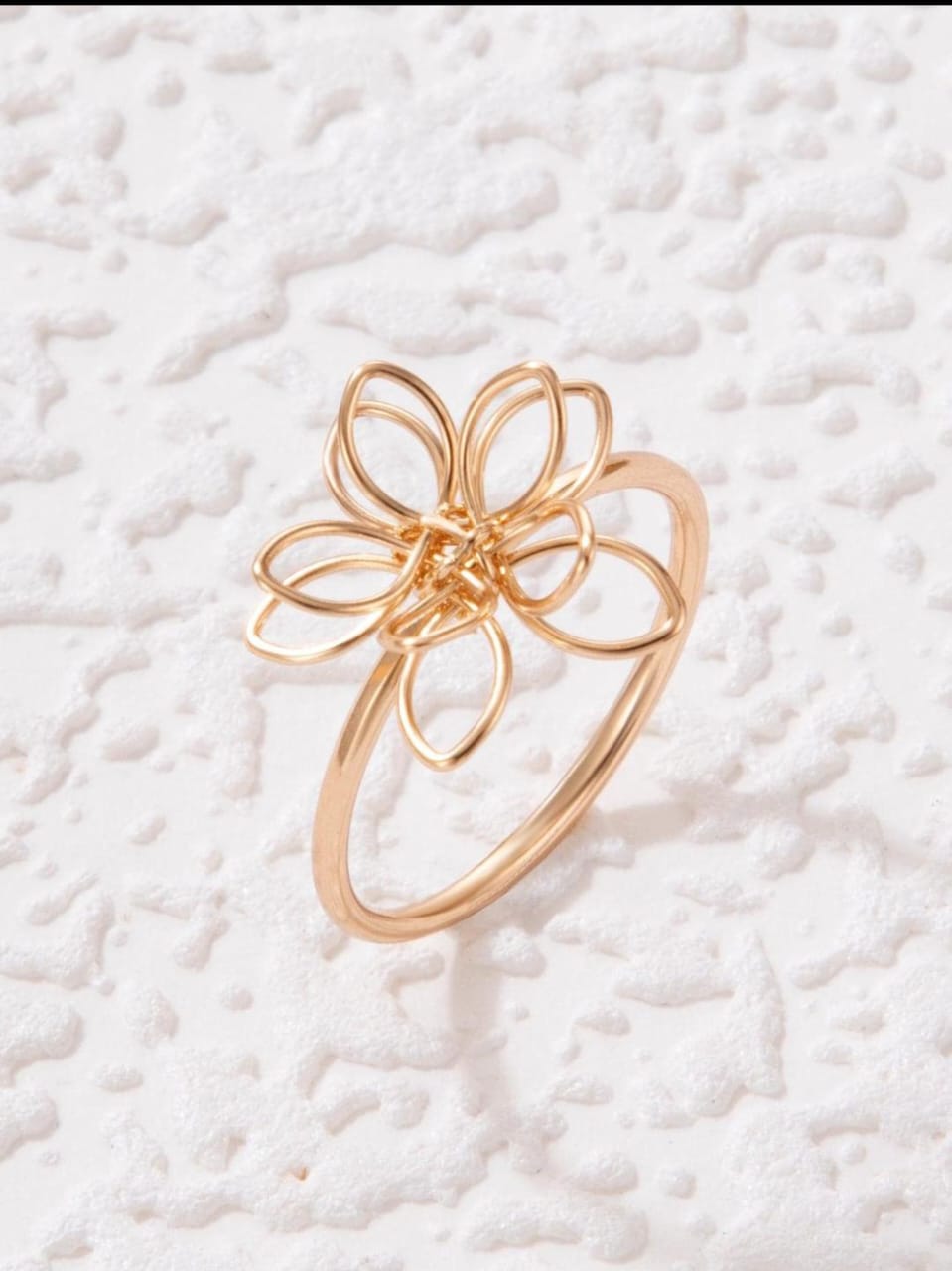 Wire-wrapped Flower Shaped Ring